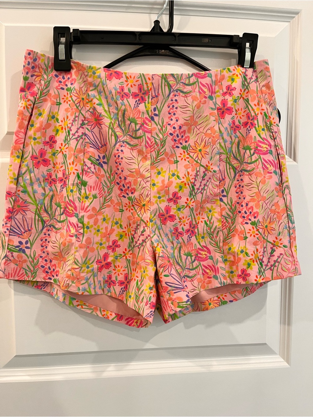 Sincerely Jules Pink Floral High-Rise Bermuda Shorts